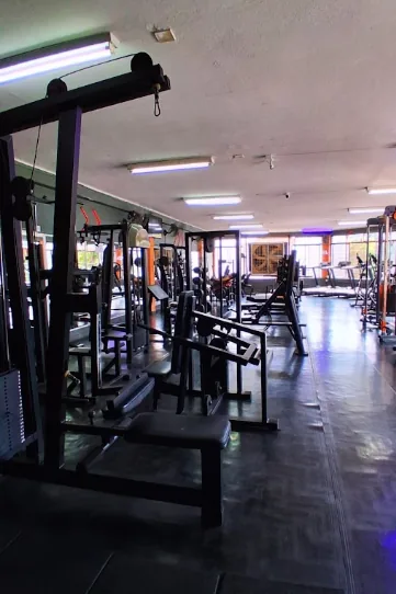 Ampla área de treino com equipamentos profissionais